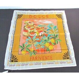 Anthropologie Vismaya Summer Edit Cotton Square Scarf Spain NWT